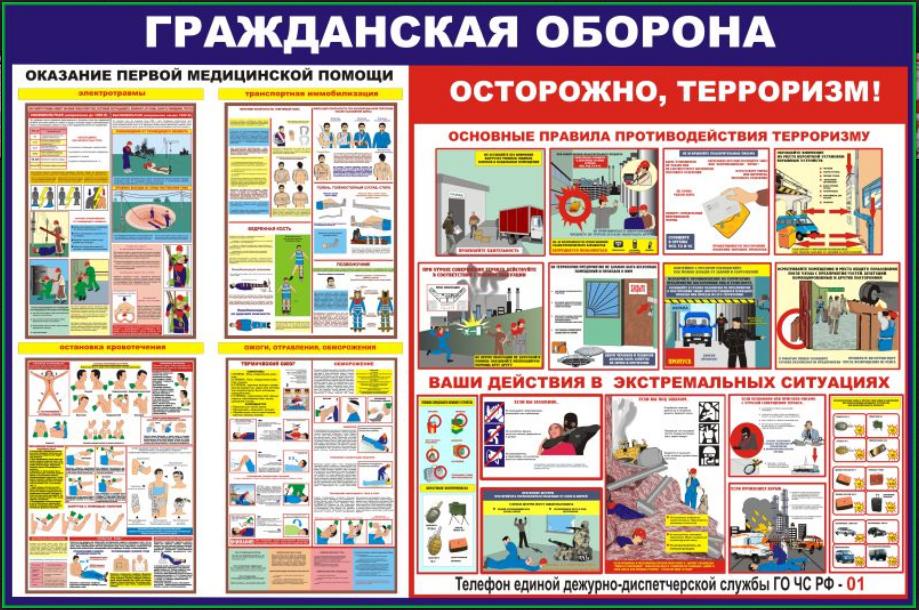 плакат по гражданской обороне